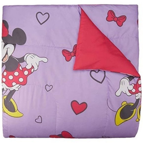 Disney Minnie Mouse Purple Love TWIN Size Bed in a Bag Set NEW - Picture 7 of 15